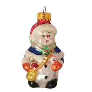 Christmas Ornament Hand Blown Glass Snowman Thomas Pacconi Classics 2003 Xmas